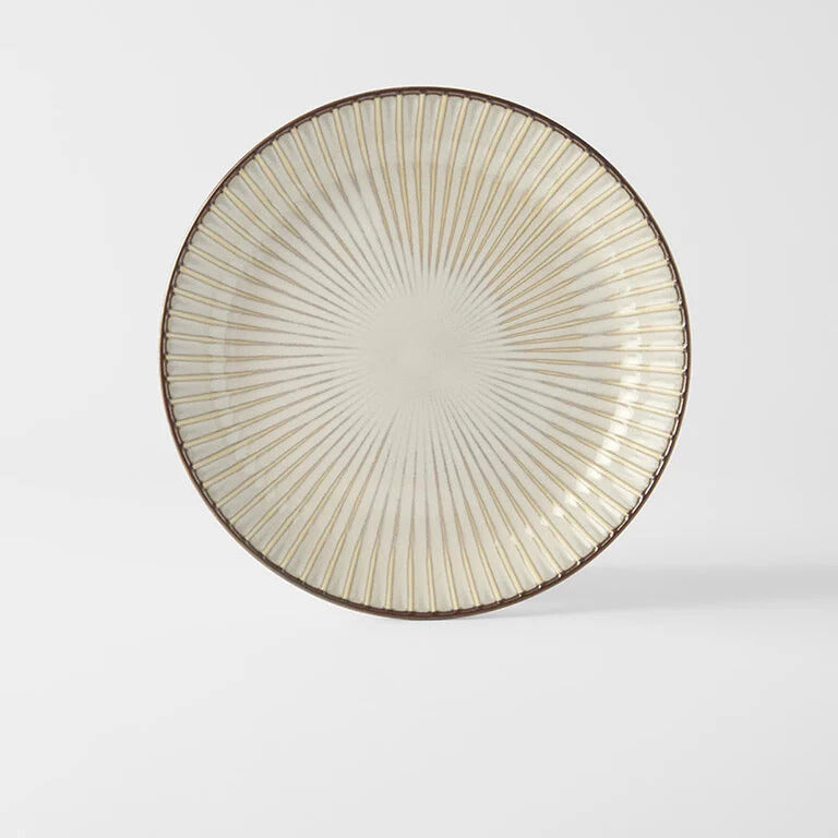 White Sendan Plate, High Rim, 22.5 cm