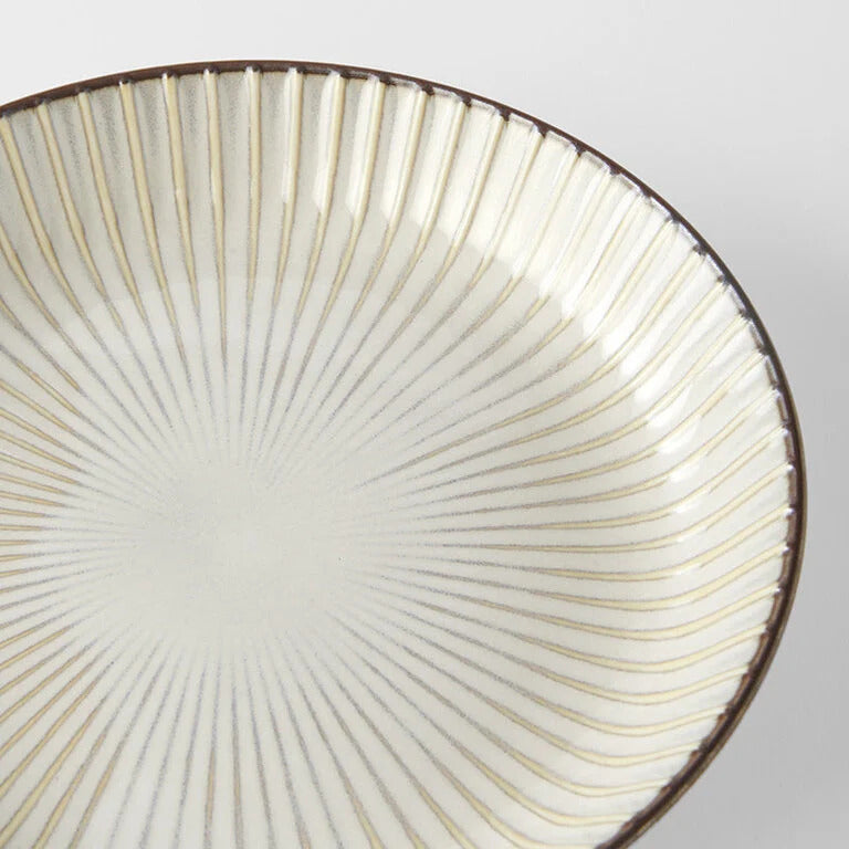 White Sendan Plate, High Rim, 22.5 cm