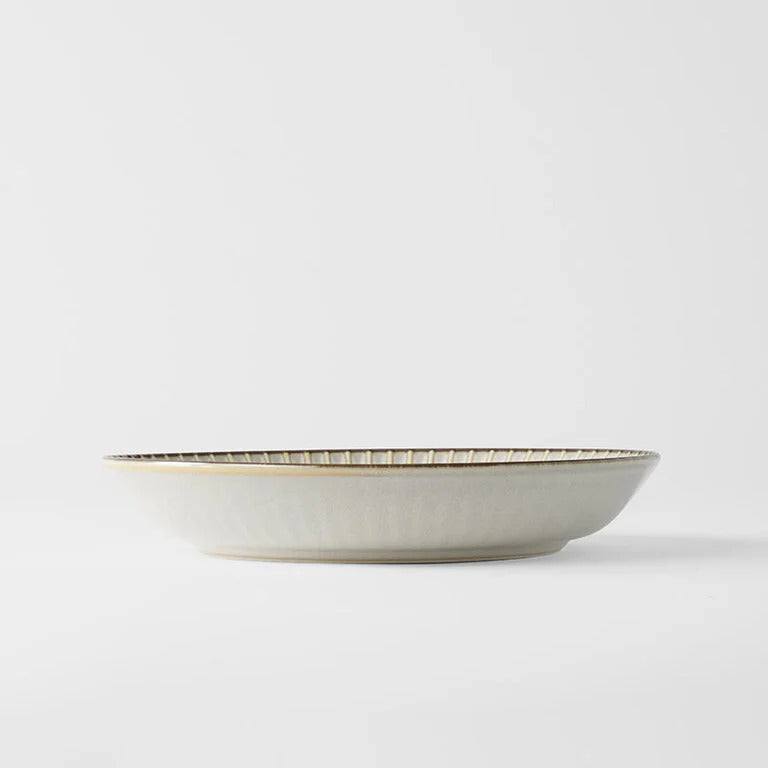 White Sendan Plate, High Rim, 22.5 cm