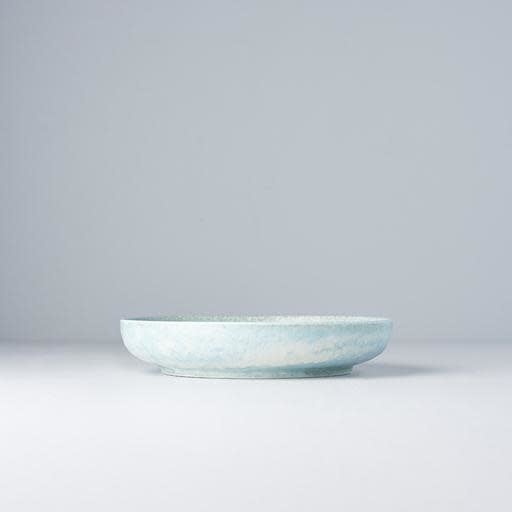 High Rim Plate 20 cm / Soda Blue Glaze