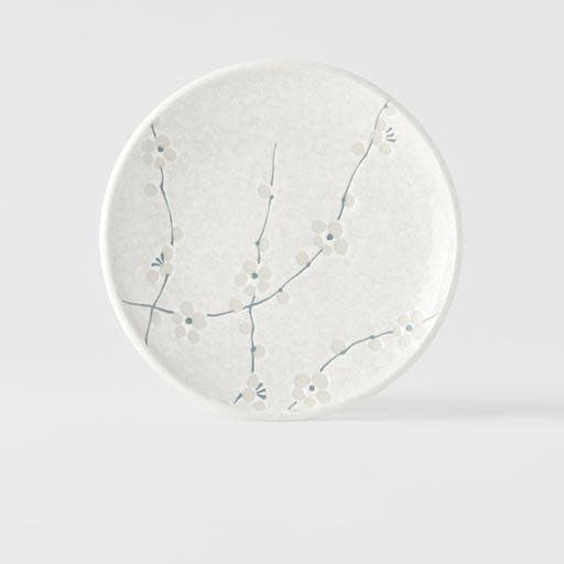 Tapas Plate 17cm White Blossom Glaze - Made In Japan | Japanese Tableware
