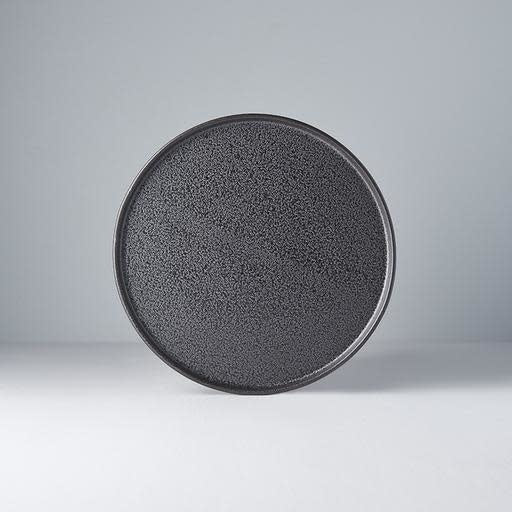 Slab Rim Picture Plate Slab Rim 24cm Asphalt Glaze – Made In Japan | Japanese Tableware