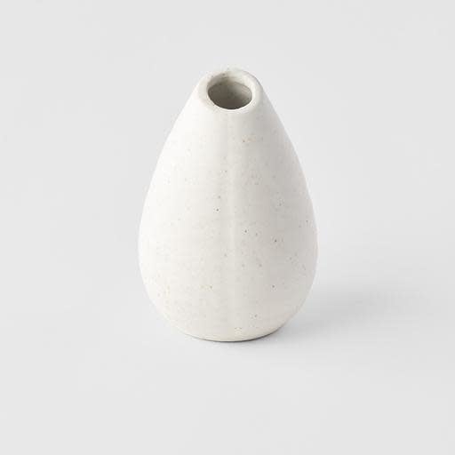 Pinecone Vase 6.5 cm, 150 ml / Matte White Glaze