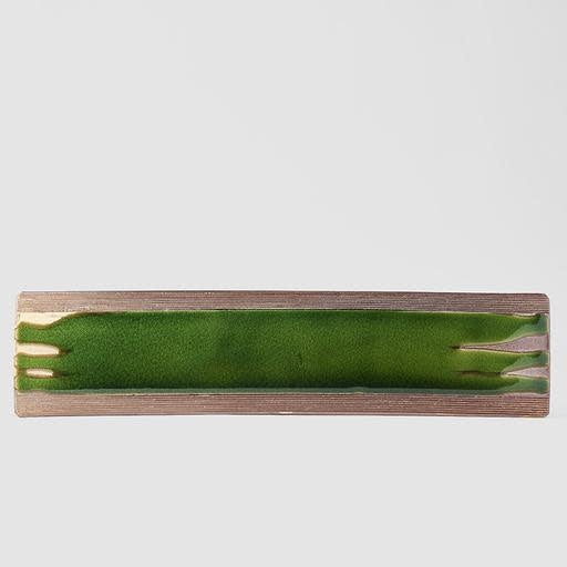 Platter Rectangular52cm Earth Bright Green Glaze
