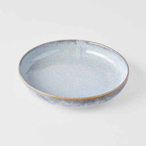 Plate High Rim 20cm Steel Grey Glaze