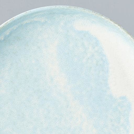 High Rim Plate 20 cm / Soda Blue Glaze