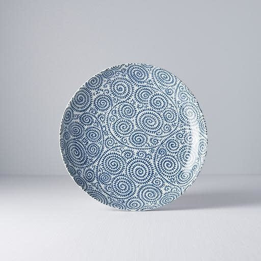 Blue Scroll Dinner Plate 23 cm