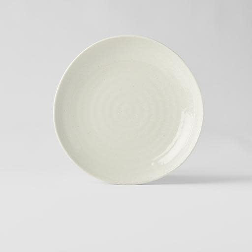 Dinner Plate Organic Shape 23cm Soft White Glaze