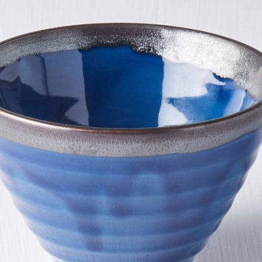 Teacup 9 cm, 100 ml / Indigo With Metallic Edge