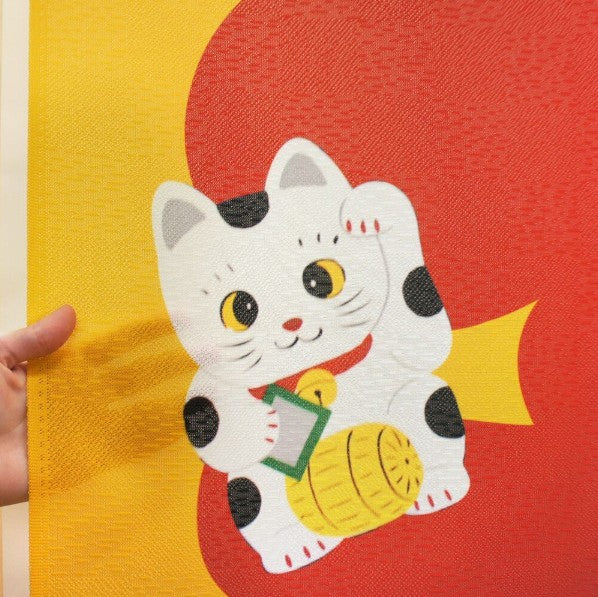 Noren Door Curtain 150cm Maneki Neko Fortune