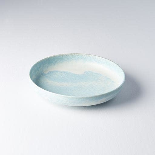 High Rim Plate 20 cm / Soda Blue Glaze