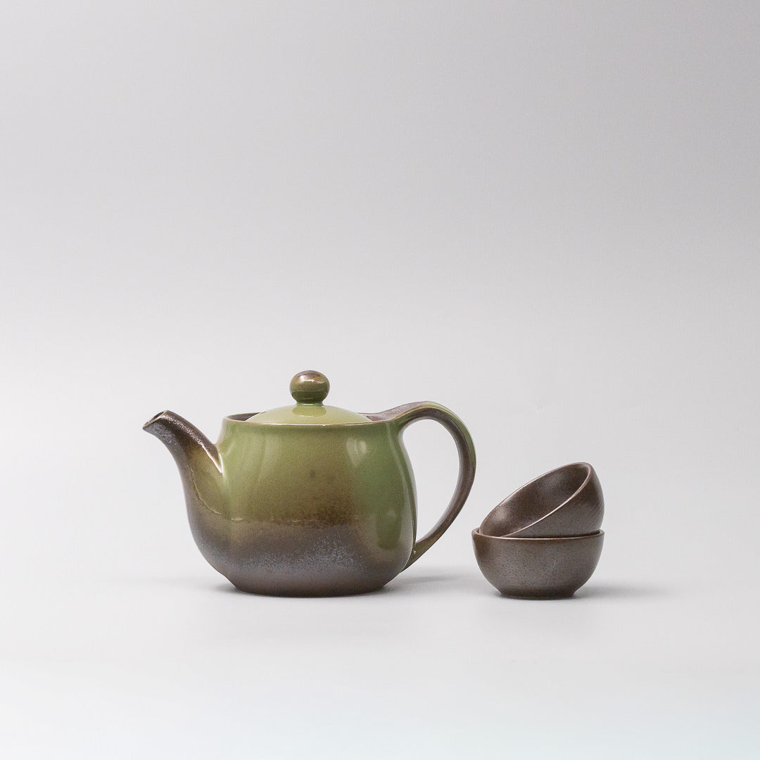 Teapot 420ml Moss Green Glaze