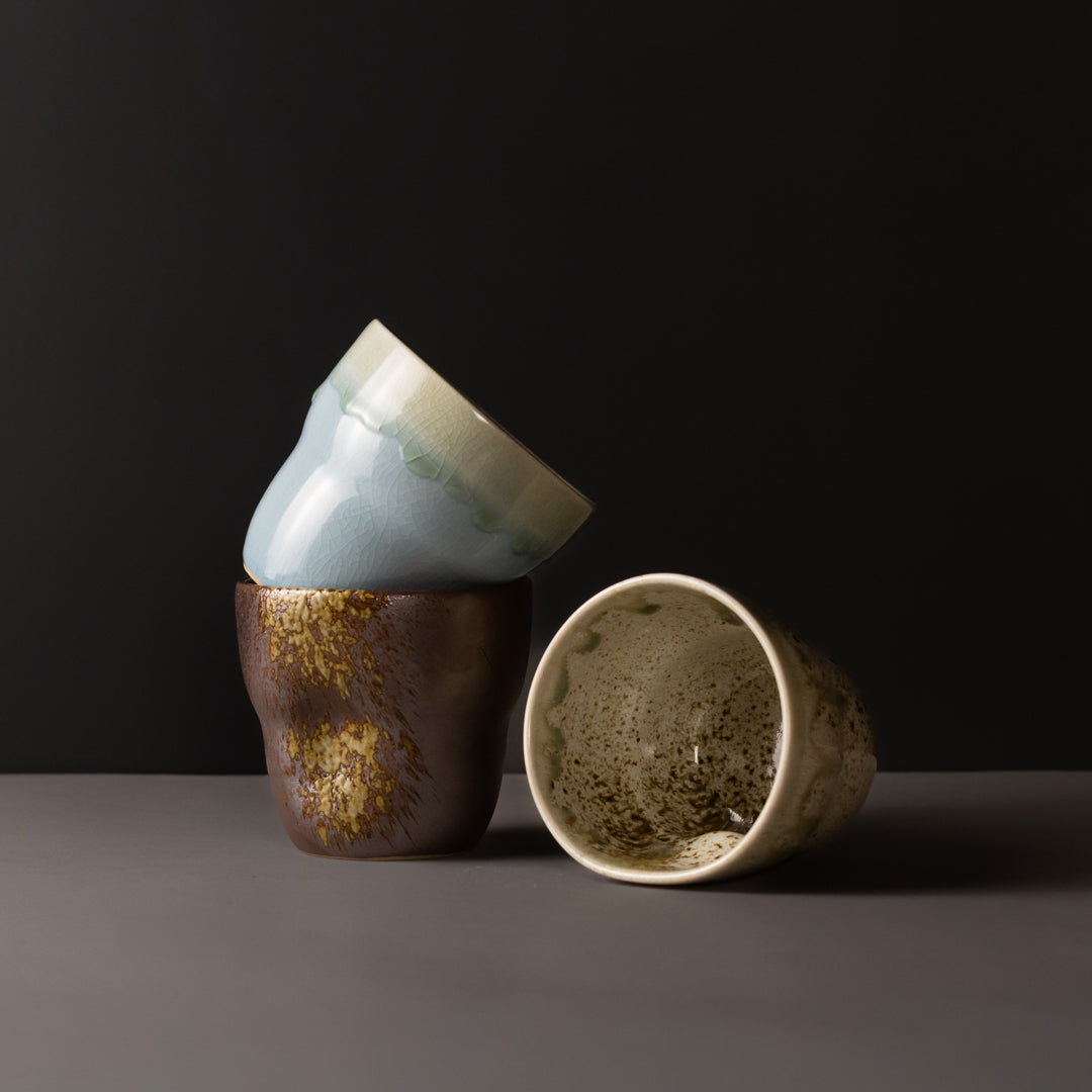 Mug Yunomi 280ml Metallic Splash Glaze