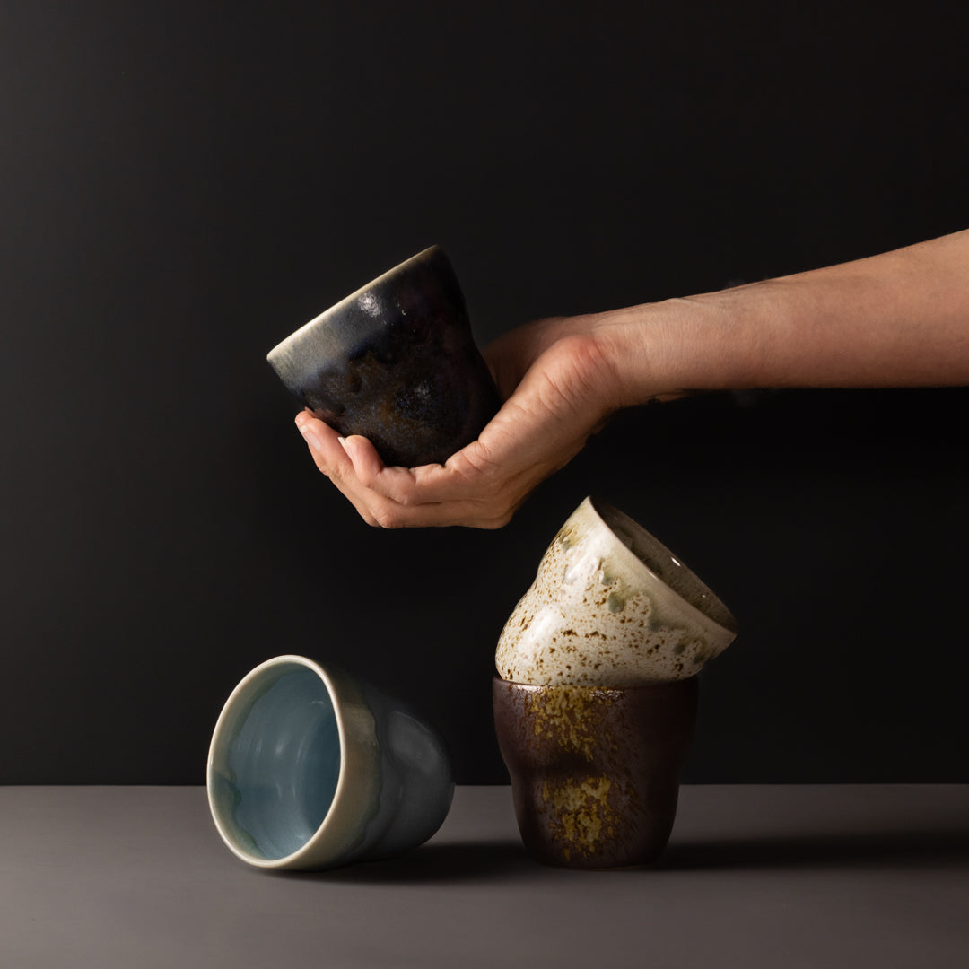 Mug Yunomi 280ml Metallic Splash Glaze