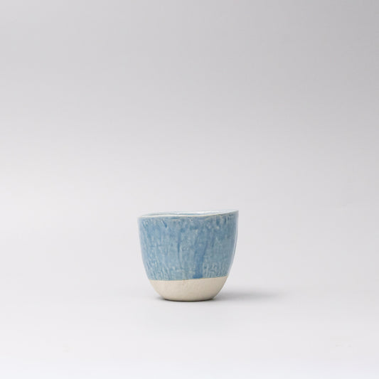 topaz loppy ceramic mug side view profile lopsided design