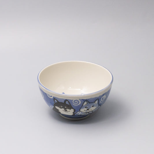 Bowl Kids 16cm Shiba Inu Blue Design