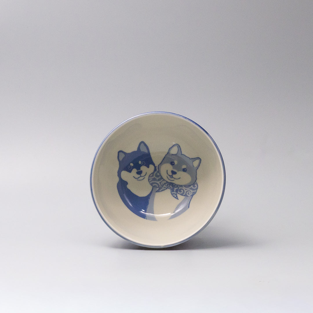 Bowl Kids 16cm Shiba Inu Blue Design