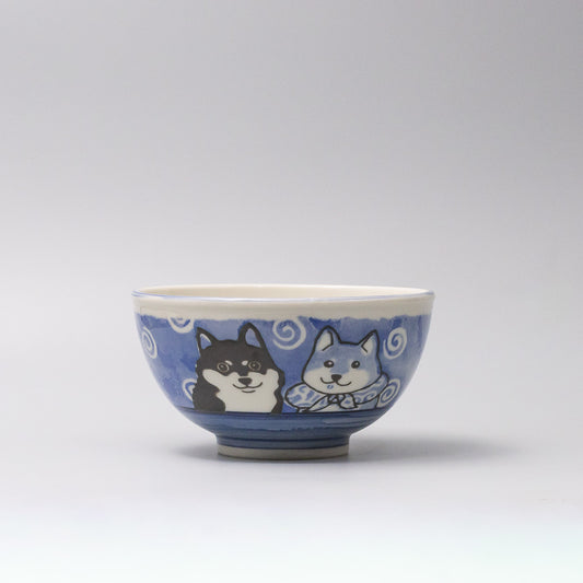 Bowl Kids 16cm Shiba Inu Blue Design