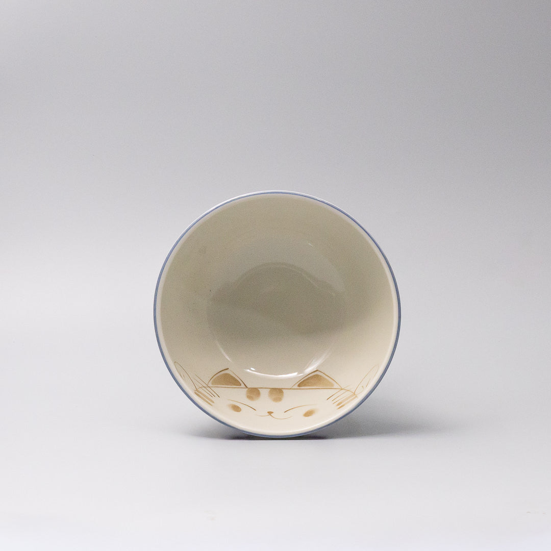 playful Maneki Neko ceramic bowl