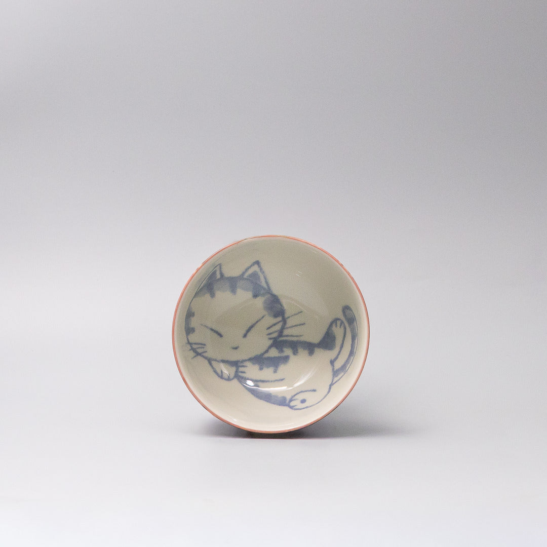 Bowl Kids 13cm Sleepy Cat Peach Design
