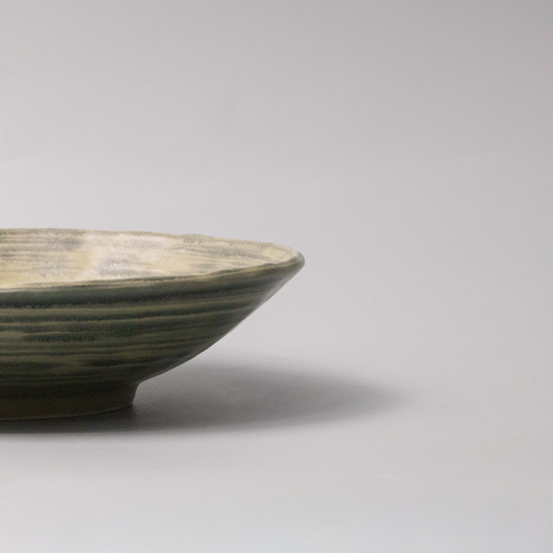 Open Shallow Bowl 24cm Washed Fern
