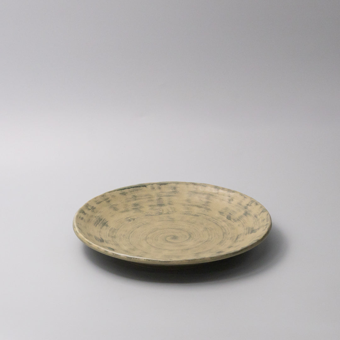 Thick Edge Plate 25cm Washed Fern