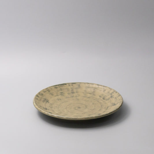 Thick Edge Plate 25cm Washed Fern