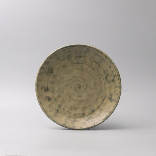 Thick Edge Plate 25cm Washed Fern