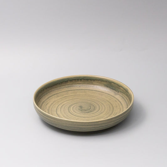 Plate High Rim 22cm Washed Fern