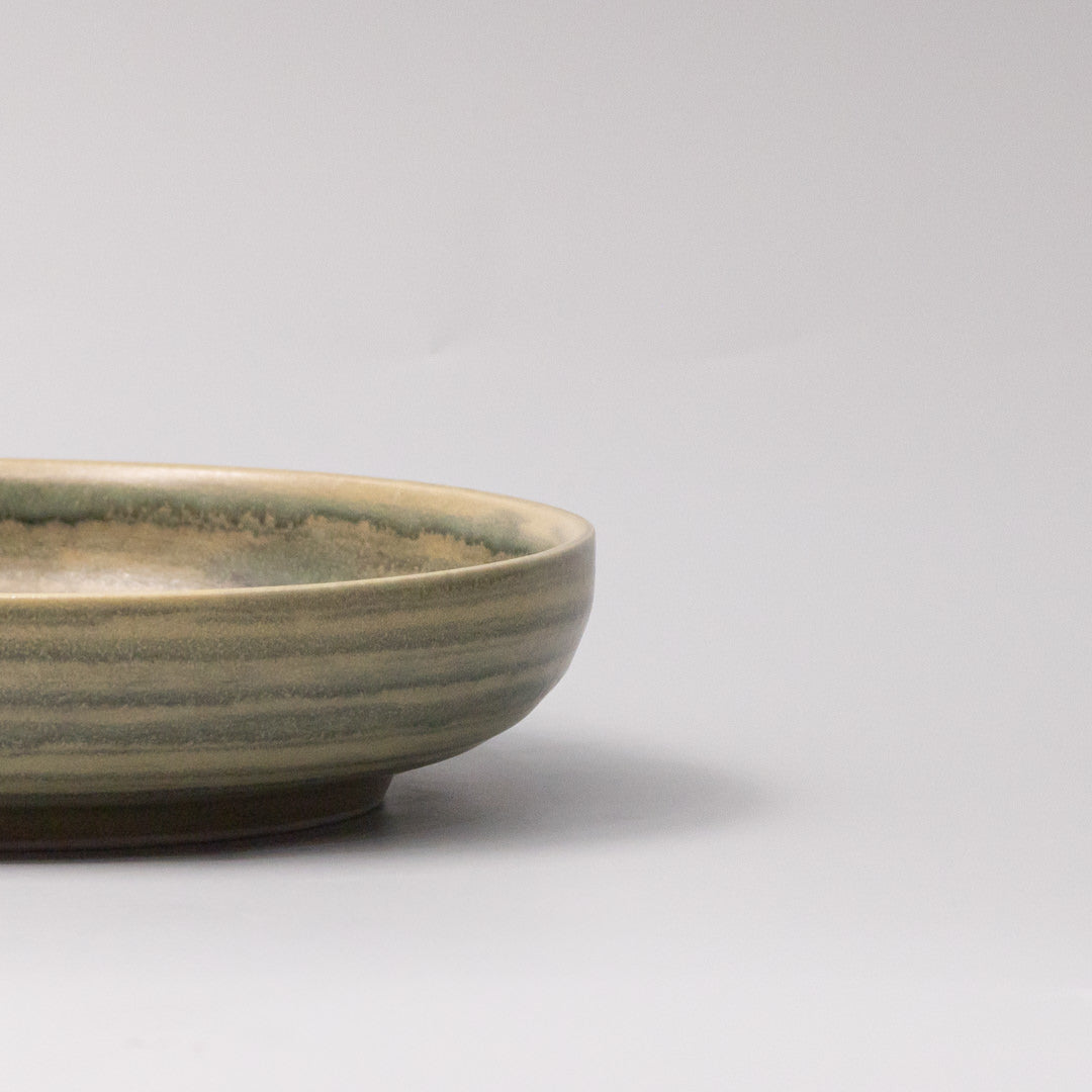 Plate High Rim 22cm Washed Fern