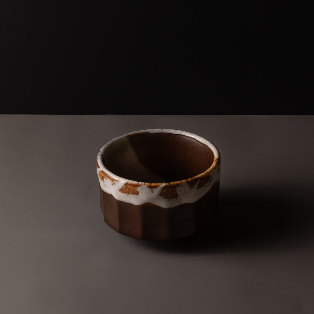 Matcha Tea bowl 11cm Metallic Rust Glaze