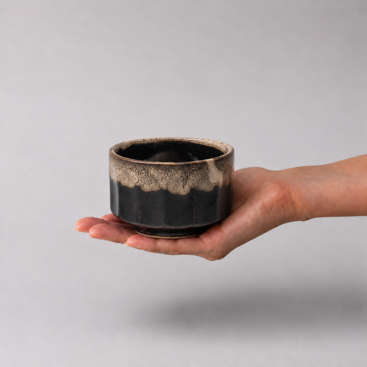 Matcha Tea bowl 11cm Espresso Fade Foam Glaze