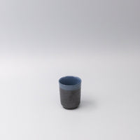 Sushi Cup 150ml Blue & Black Glaze