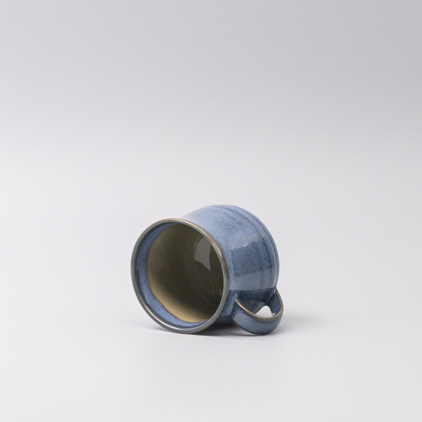 Mug with Handle Blue Glaze