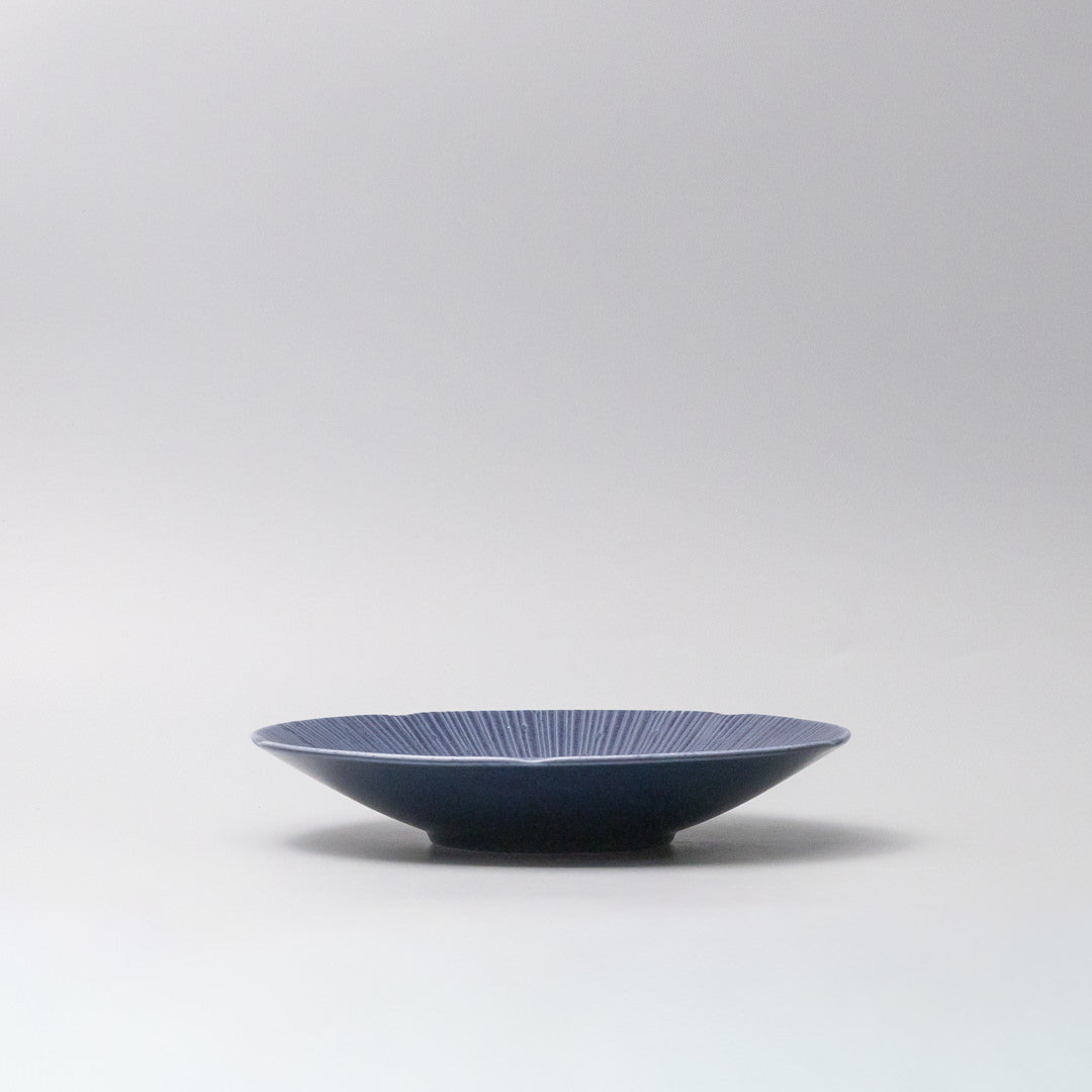 25cm ceramic pasta bowl sapphire glaze side view profile