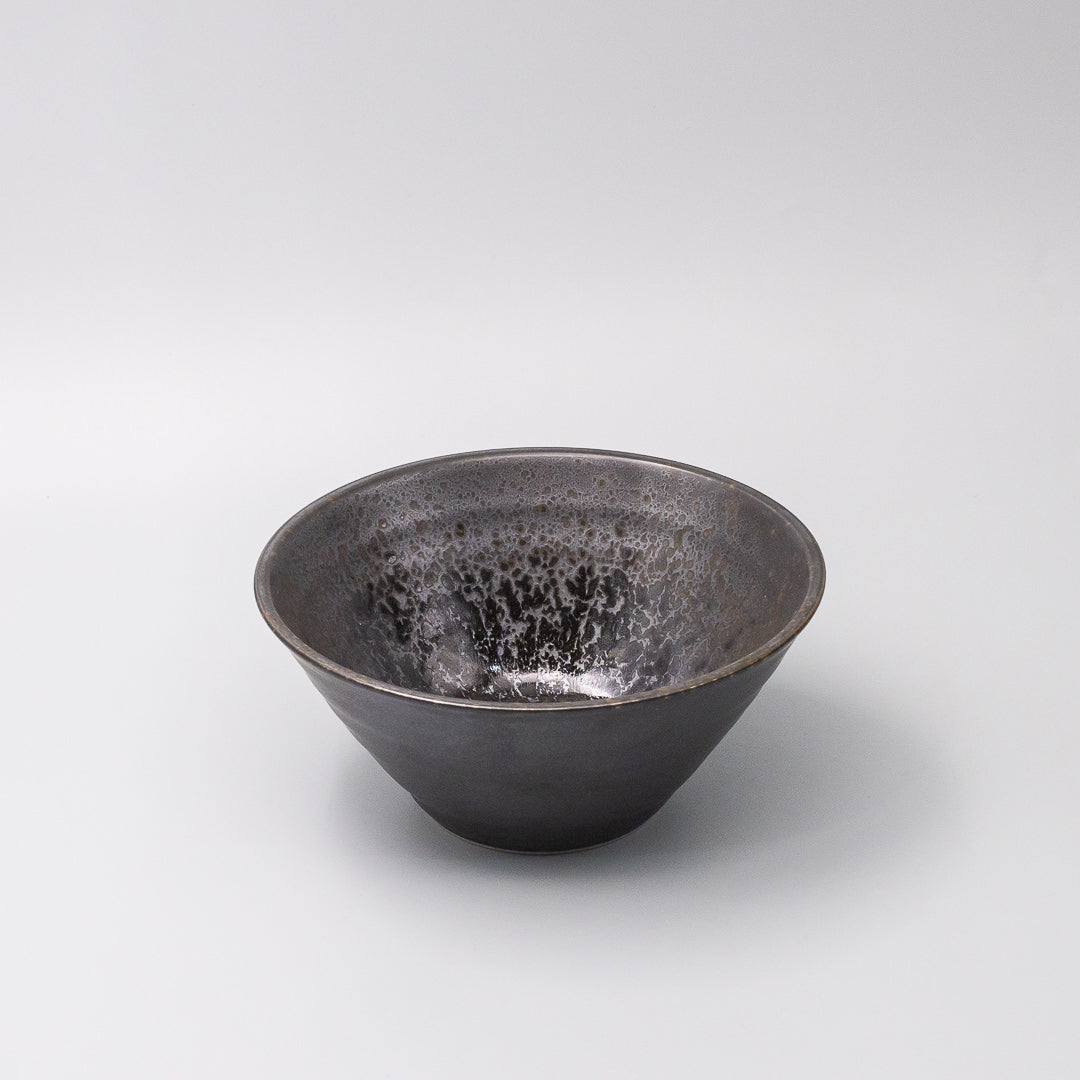 Bowl 19.5cm V Shape Black Pearl Glaze