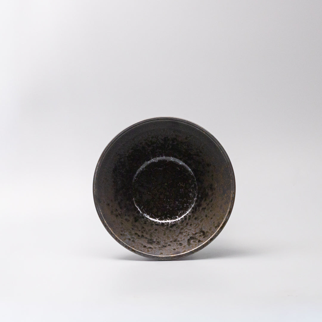 Bowl 19.5cm V Shape Black Pearl Glaze