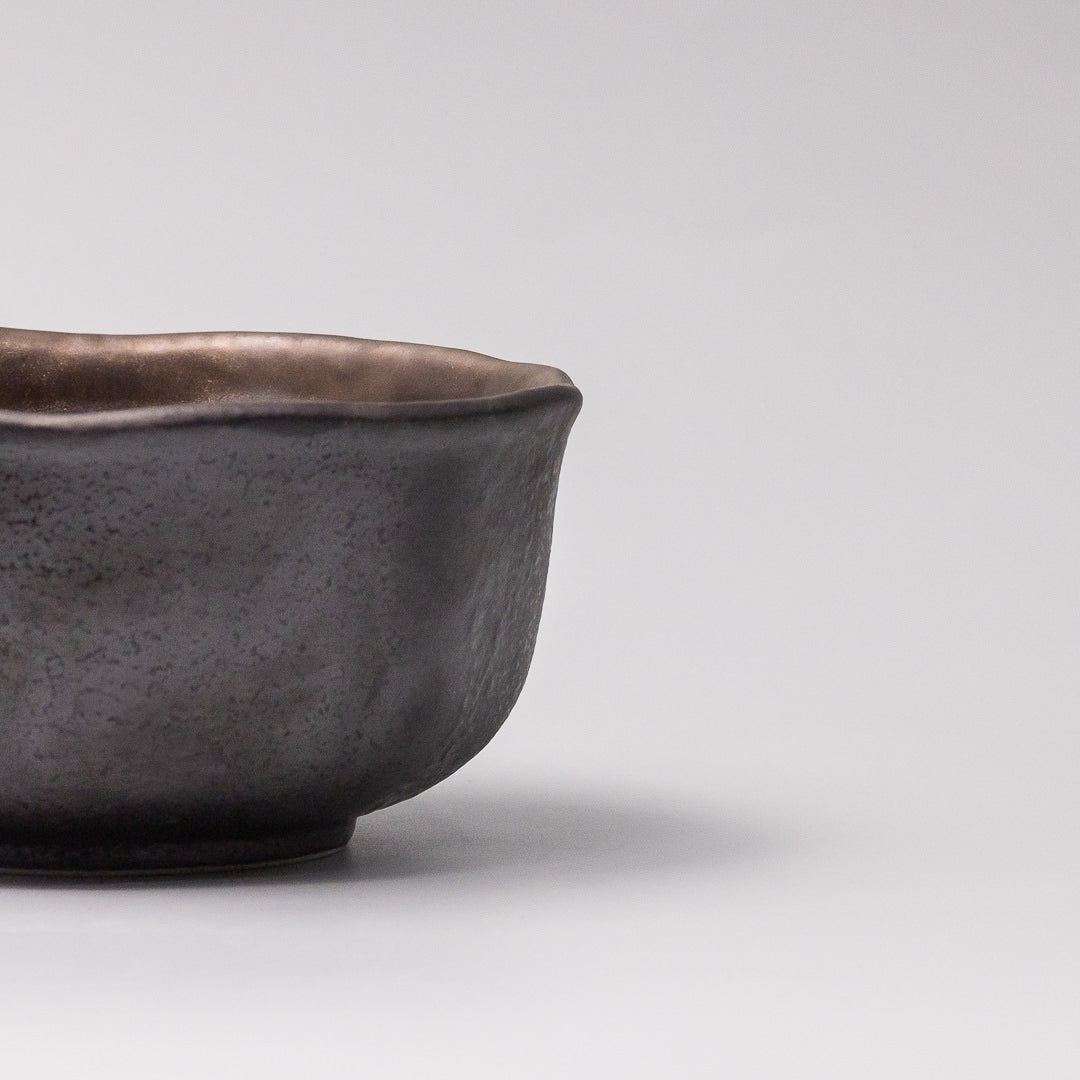Bowl Organic 14.5cm Midori Ridge Glaze