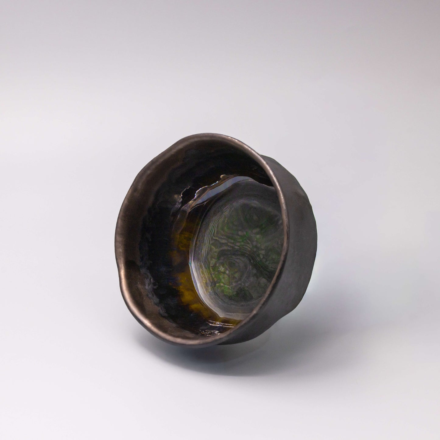 Bowl Organic 14.5cm Midori Ridge Glaze