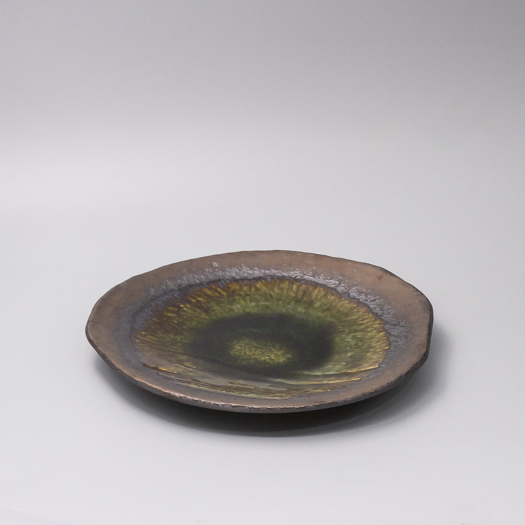 Dinner Plate Organic 27cm Midori Ridge Glaze