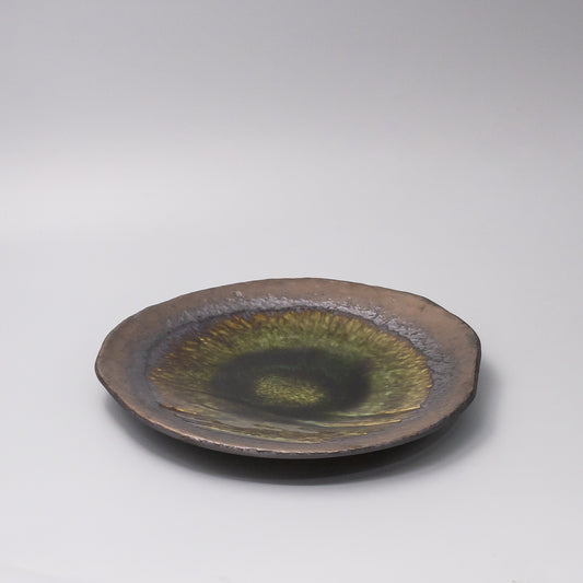 Dinner Plate Organic 27cm Midori Ridge Glaze