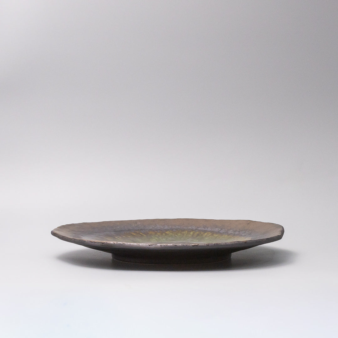 Dinner Plate Organic 27cm Midori Ridge Glaze