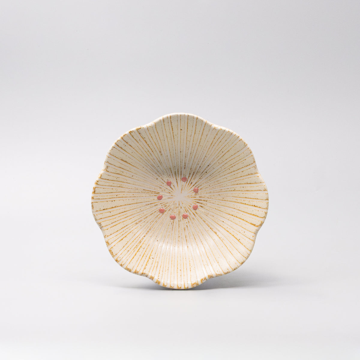 Shallow Bowl 16.5 cm Hanakomachi Cream Glaze