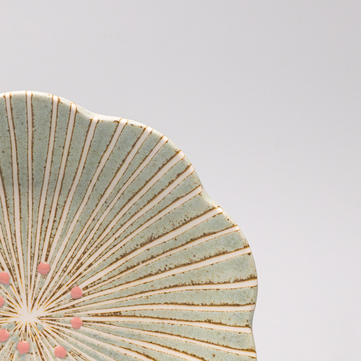 Shallow Bowl 22cm Hanakomachi Teal Glaze