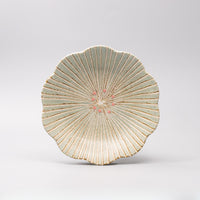 Shallow Bowl 22cm Hanakomachi Teal Glaze