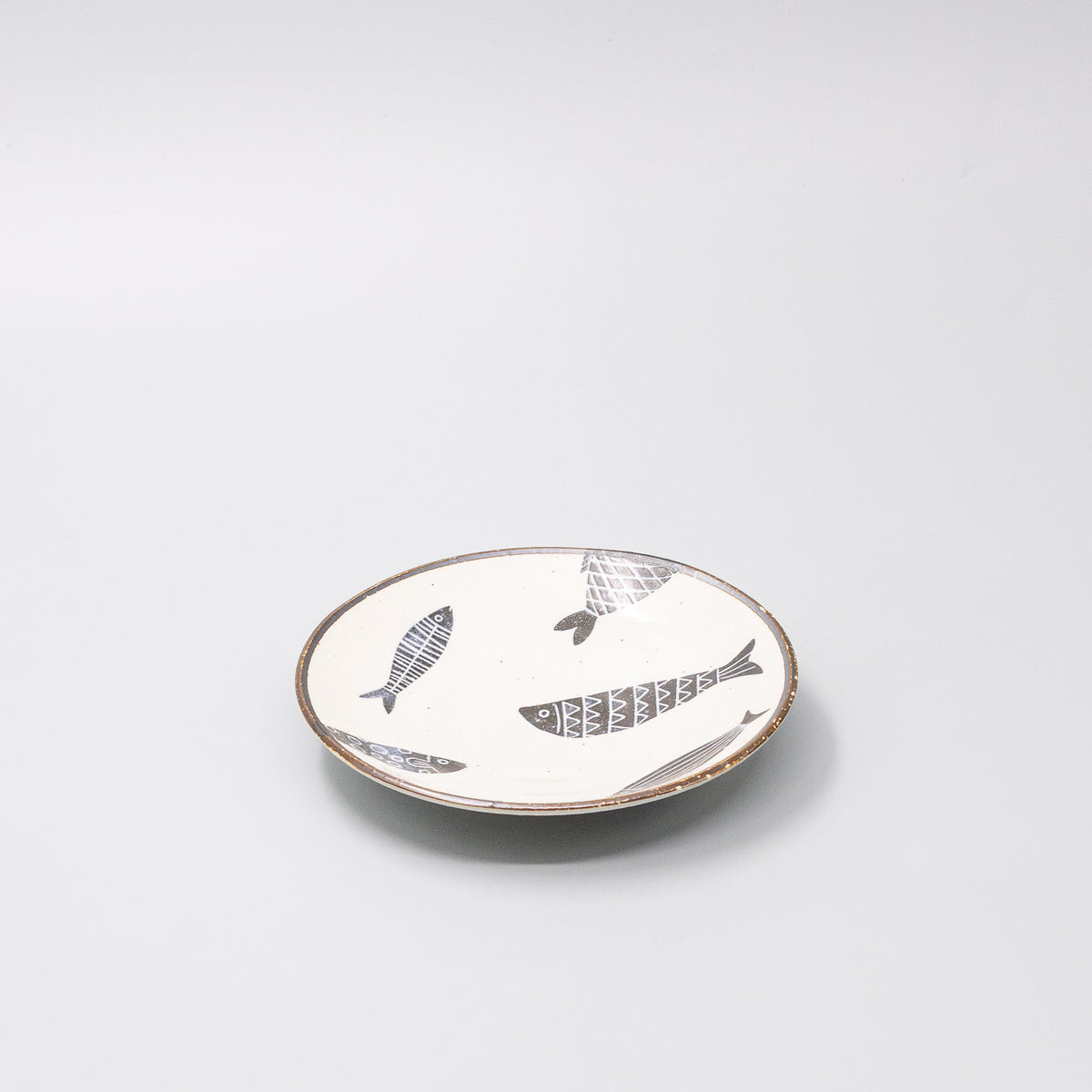 Tapas Plate 16cm Navy Fish Design