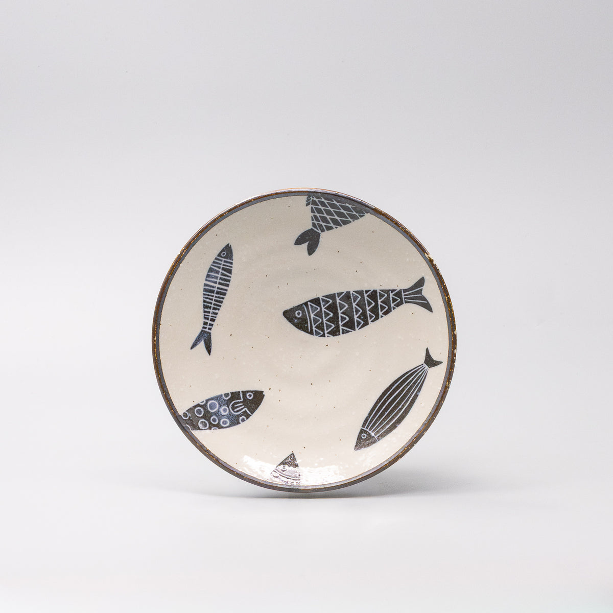 Tapas Plate 16cm Navy Fish Design