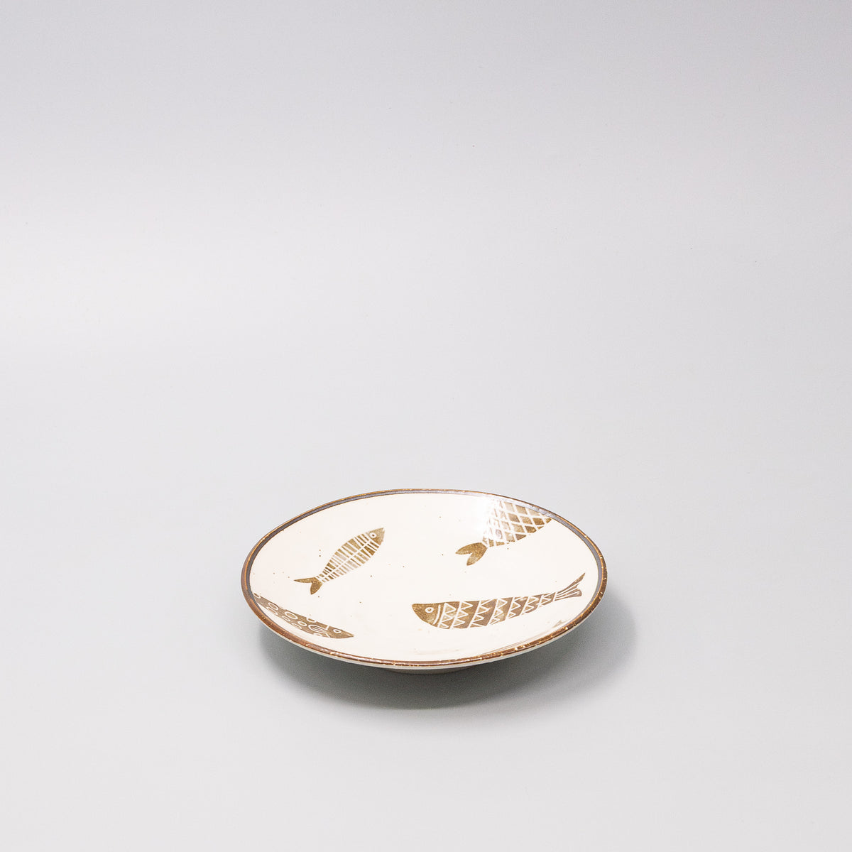 Tapas Plate 16cm Brown Fish Design
