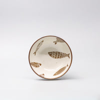 Bowl 14cm Brown Fish Design