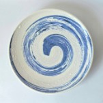 Plate 21cm Blue Swirl Glaze